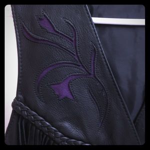Women’s Leather Biker Vest